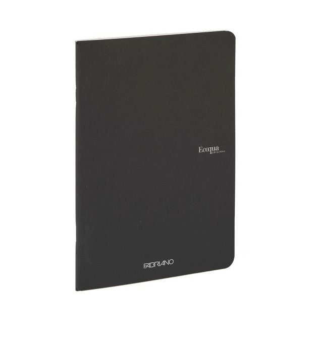 Fabriano Ecoqua Stapled Notebook Black Lined A4
