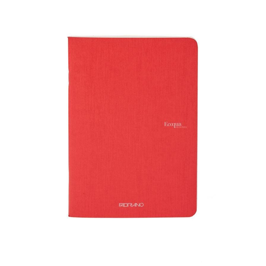 Fabriano Ecoqua Stapled Notebook Raspberry Lined A4