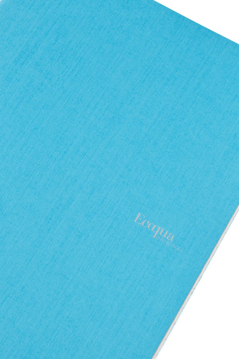 Fabriano Ecoqua Stapled Notebook Turquoise Lined A4