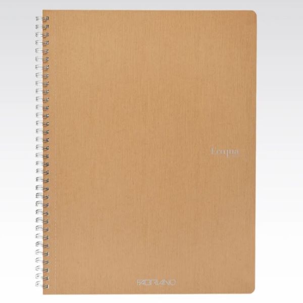 Fabriano Ecoqua Spiral Notebook Brown Plain A4