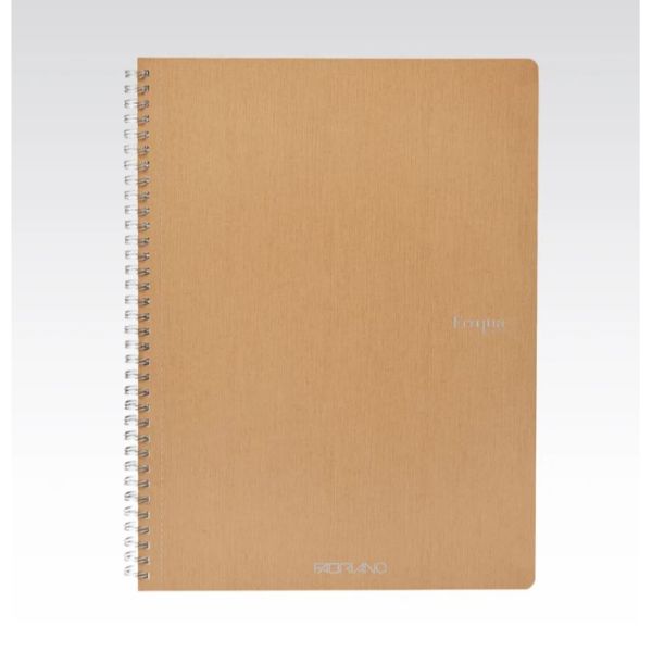 Fabriano Ecoqua Spiral Perforated Notebook Brown Grid A4