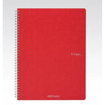 Fabriano Ecoqua Spiral Perforated Notebook Raspberry Grid A4