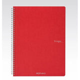 Fabriano Ecoqua Spiral Perforated Notebook Raspberry Grid A4