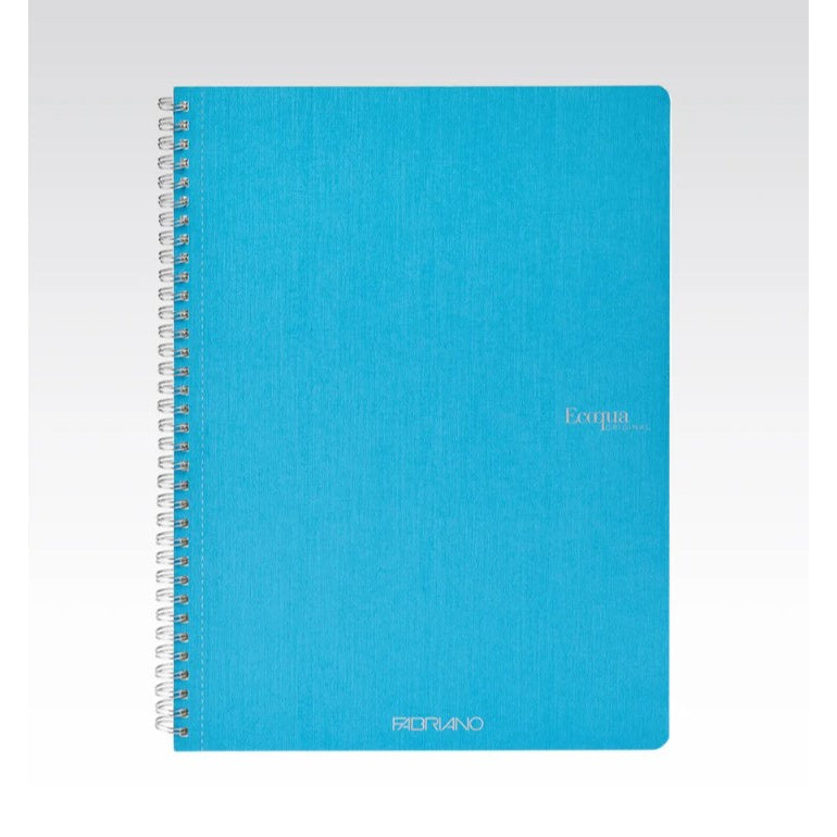 Fabriano Ecoqua Spiral Notebook Turquoise Grid