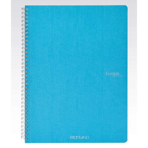 Fabriano Ecoqua Spiral Notebook Turquoise Lined A4