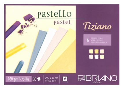 Fabriano Tiziano Pastel Paper Pad 160gsm Softs 30 Sheets A3