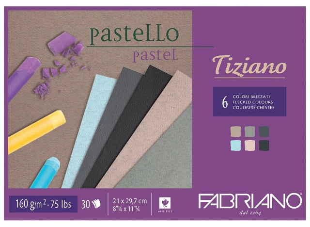 Fabriano Tiziano Pastel Paper Pad 160gsm Flecked 30 Sheets A4