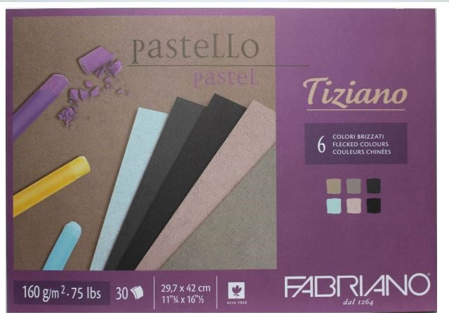 Fabriano Tiziano Pastel Paper Pad 160gsm Flecked 30 Sheets A3