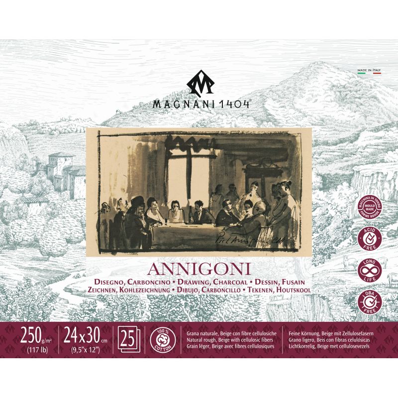 Magnani Annigonni Drawing Pad 250gsm 25 Sheets 24x30cm