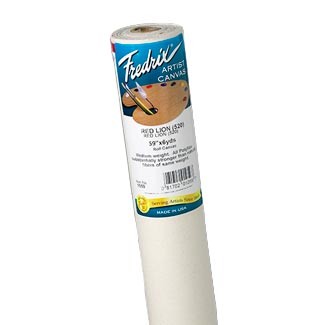 Fredrix Canvas Roll Primed Red Lion Polyflax 147cmx2.75M