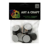 FIVE STAR FIVE STAR MAGNET ROUND ADHESIVE BACK PKT 80