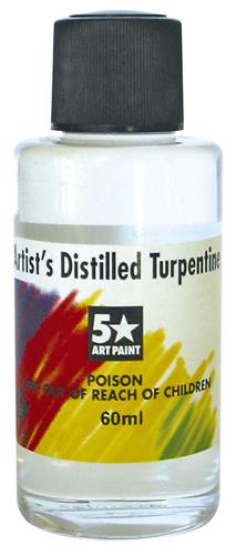 Five Star Oil Medium Artists Distilled Turps 60ml