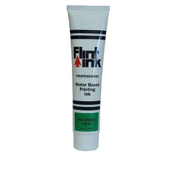 Flint Waterbased Print Ink Mid Green 115ml