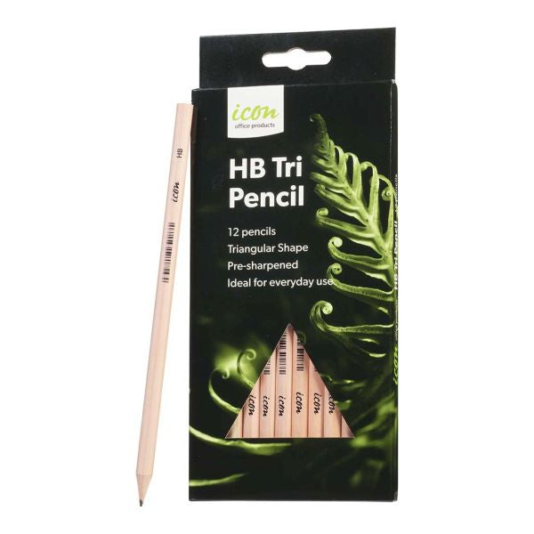 Icon Natural Hexaganol Pencil Triangular Box 12 HB