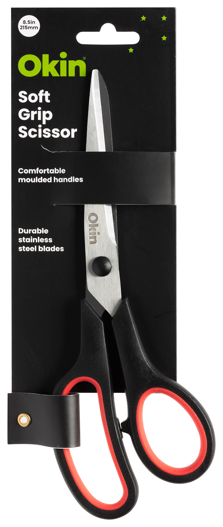 Okin Scissor Soft Grip Black Handle