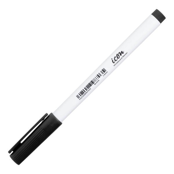 ICON WHITEBOARD SLIM BULLET TIP MARKER BLACK