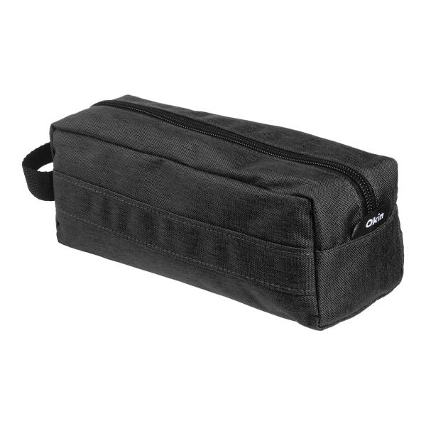 Okin Barrel Pencil Case 1 Zip Black 22x8x8cm