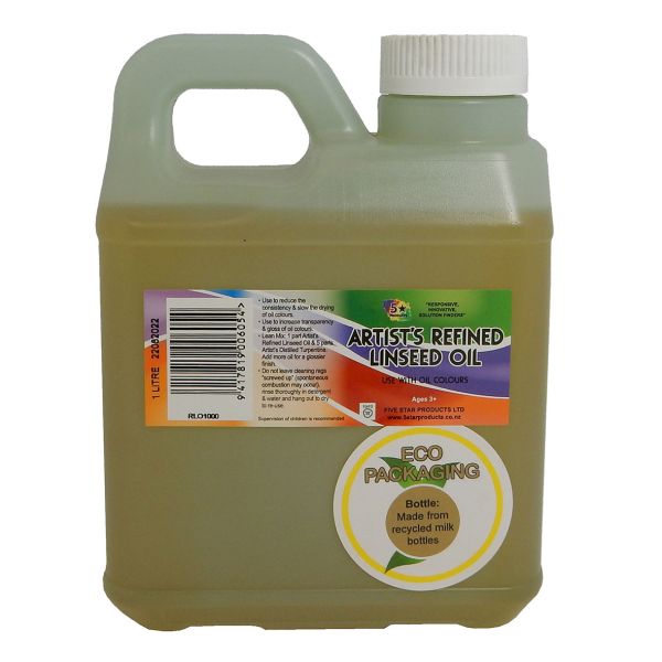 Five Star Oil Medium Refined Linseed Oil 1L