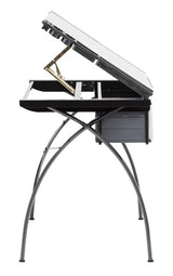 Futura Craft Station Table Black/Clear Glass