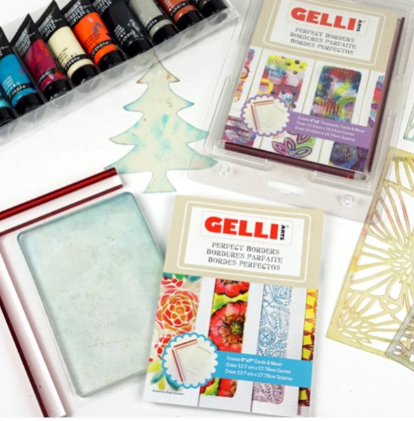 Gelli Arts Perfect Border Kit 4x6" Postcards SET