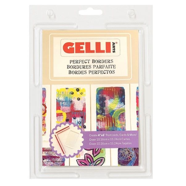Gelli Arts Perfect Border Kit 4x6" Postcards SET