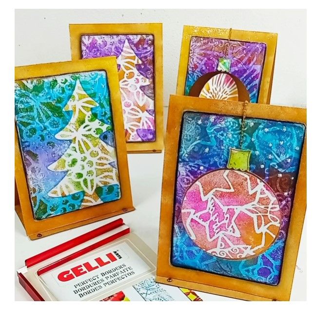 Gelli Arts Perfect Border Kit 5x7" Cards SET