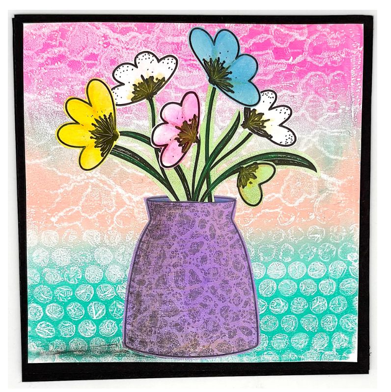 GELLI ARTS PRINTED COLLAGE KIT FANCY FLOWERS