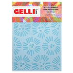 Gelli Arts Stencil Abstract Flower Design 5x7"