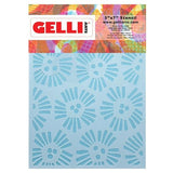 Gelli Arts Stencil Abstract Flower Design 5x7"