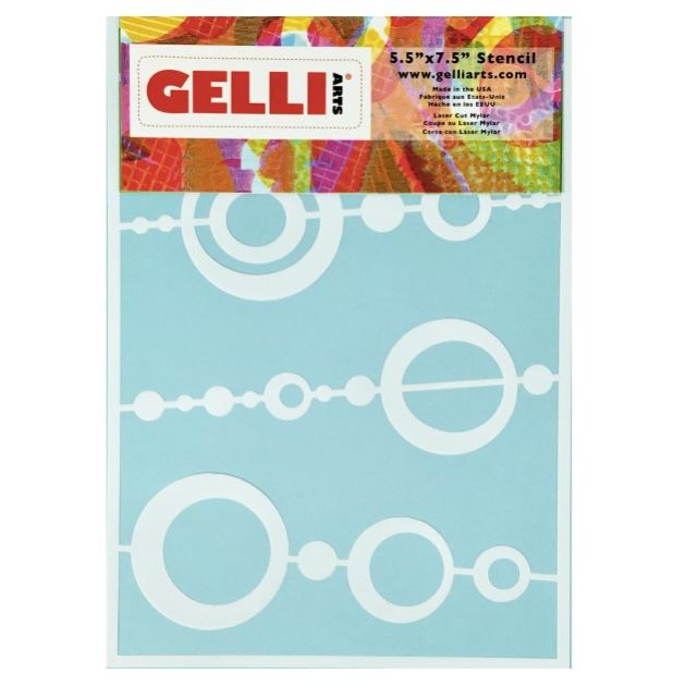 Gelli Arts Stencil Beads Design 5x7"