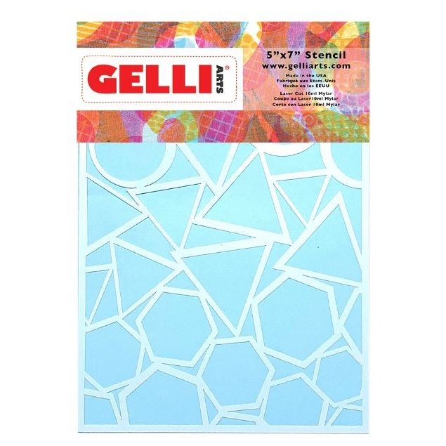 Gelli Arts Stencil Geo Design 5x7"