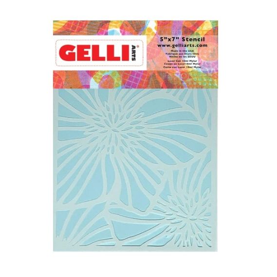 Gelli Arts Stencil Hellebore Design 5x7"