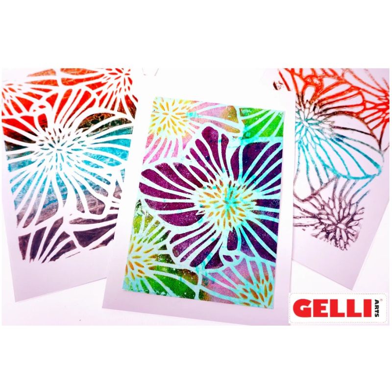 Gelli Arts Stencil Hellebore Design 5x7"
