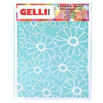 GELLI ARTS STENCIL FLOWER DESIGN
