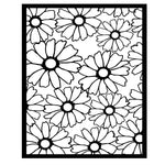 GELLI ARTS STENCIL FLOWER DESIGN
