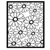GELLI ARTS STENCIL FLOWER DESIGN