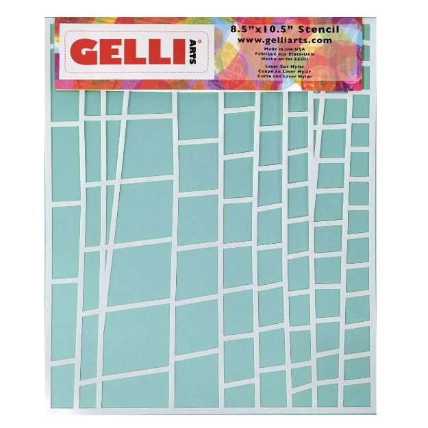 Gelli Arts Stencil Ladder Design 8x10"