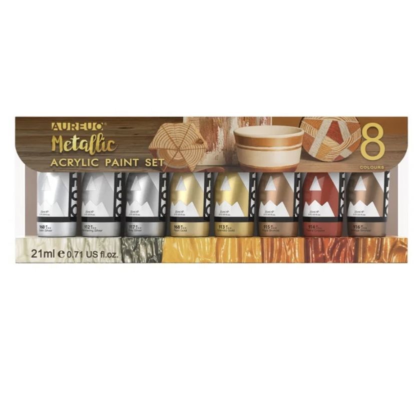 Aureuo Acrylic Paint Metallic Set 8 SET