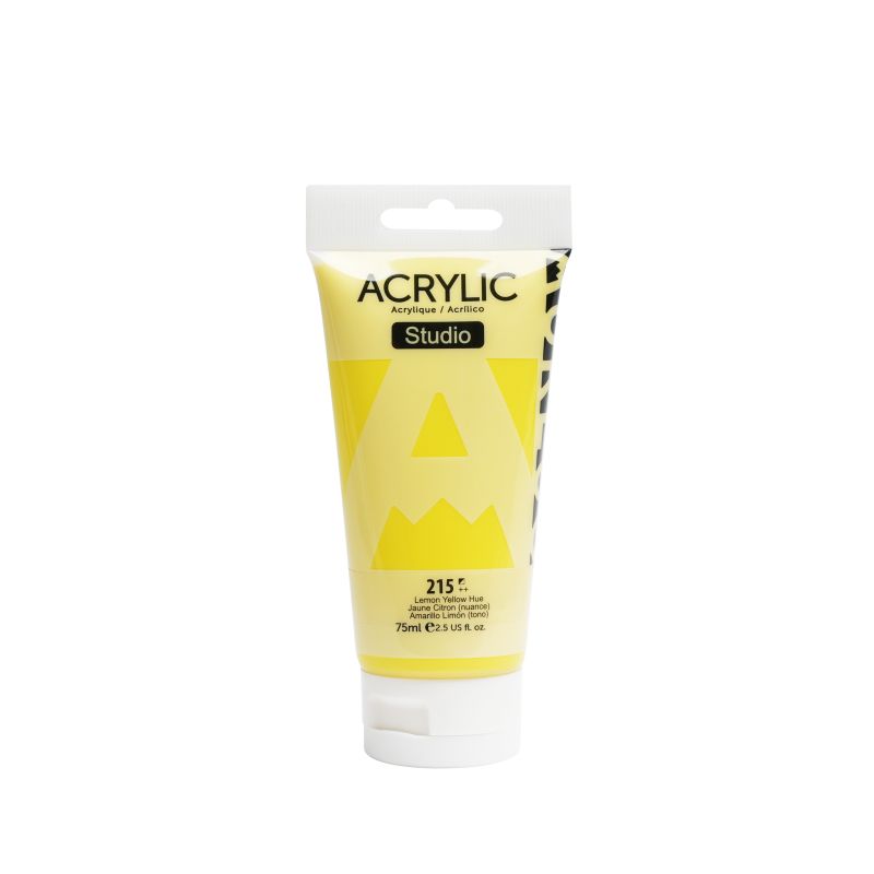 Aureuo Studio Acrylic Paint Lemon Yellow Hue 215 75ml