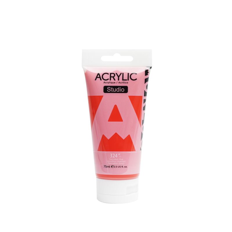Aureuo Studio Acrylic Paint Vermilion Hue 324 75ml