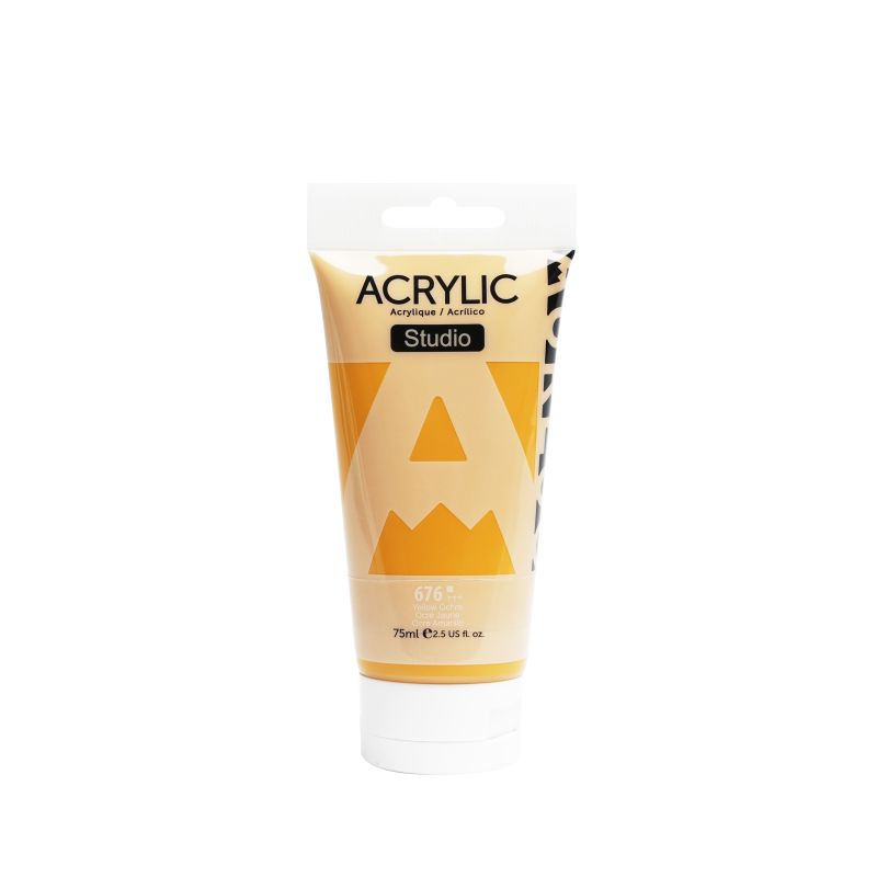 Aureuo Studio Acrylic Paint Yellow Ochre 676 75ml