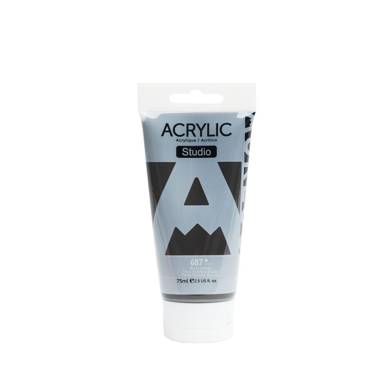 Aureuo Studio Acrylic Paint Burnt Umber 687 75ml