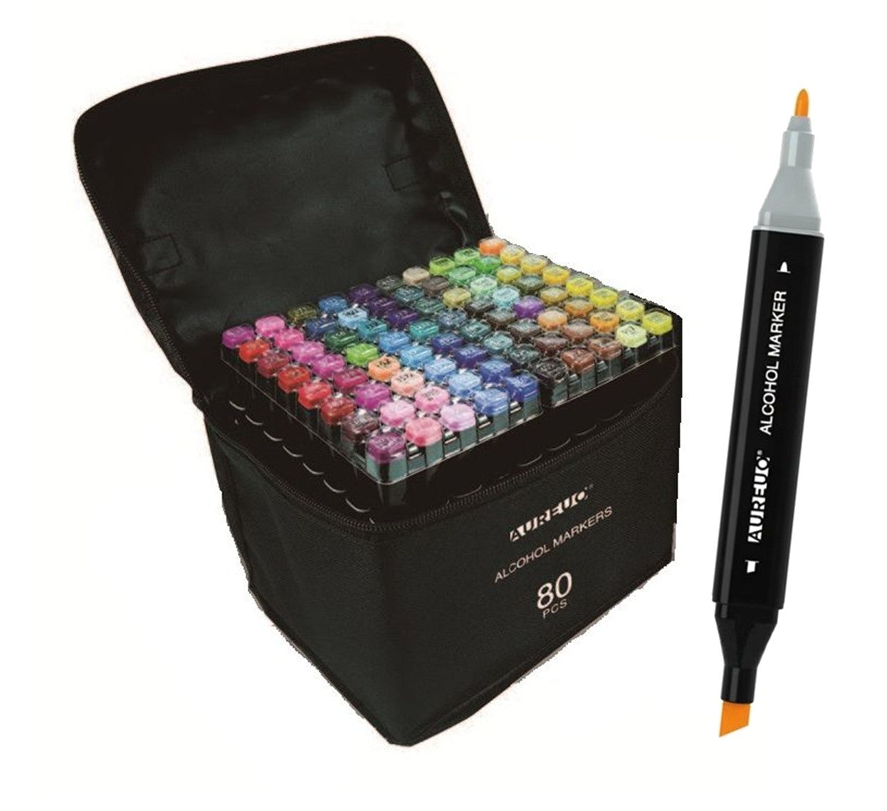 Aureuo Alcohol Marker Twin Tip Set 80 SET