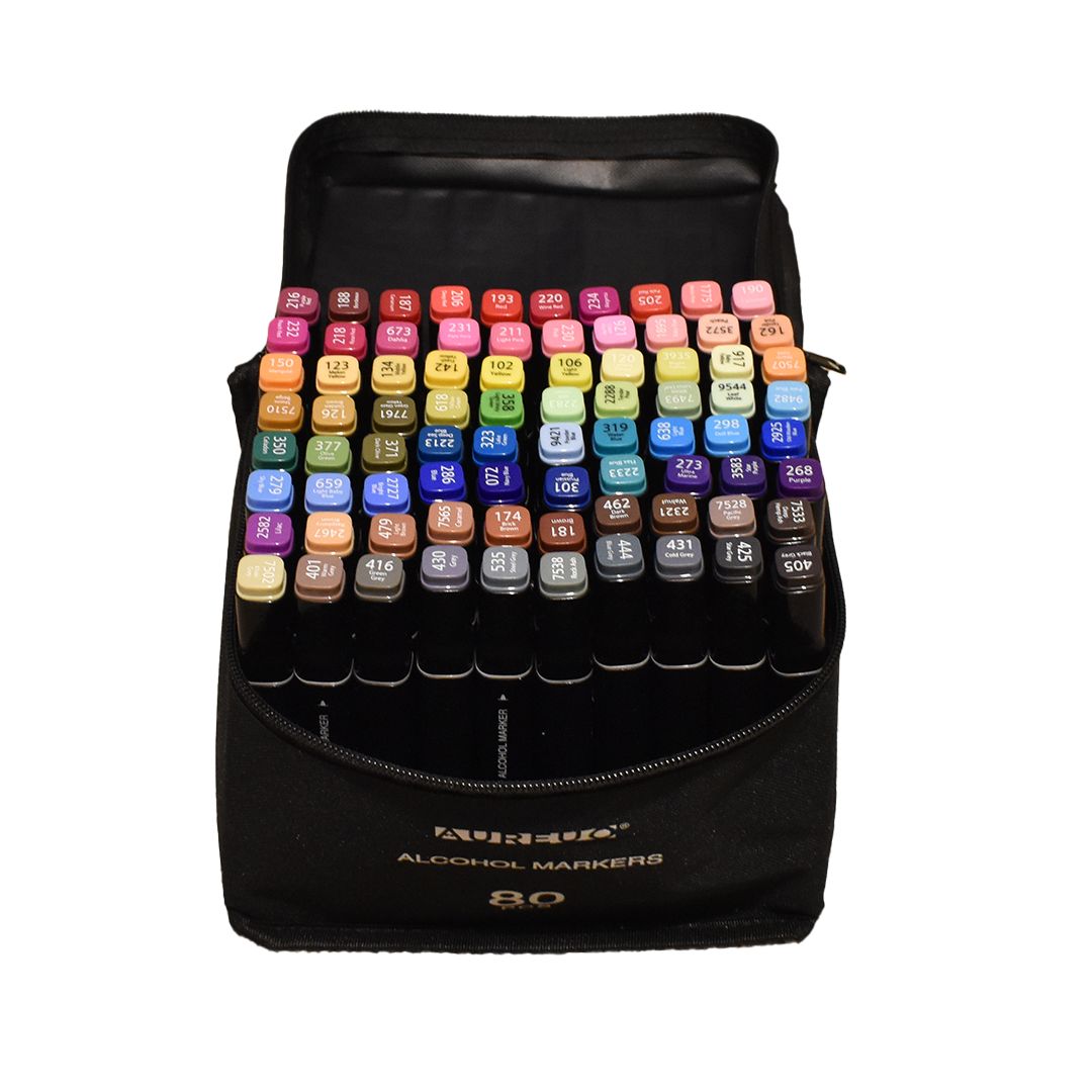 Aureuo Alcohol Marker Twin Tip Set 80 SET