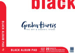 Gordon Harris Black Album Pad 140gsm 25 Sheets A2
