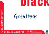 Gordon Harris Black Album Pad 140gsm 25 Sheets A3