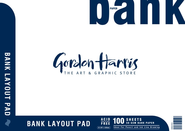 Gordon Harris Bank Layout Pad 50gsm 100 Sheets A2