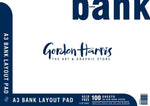 Gordon Harris Bank Layout Pad 50gsm 100 Sheets A3