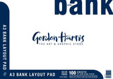 Gordon Harris Bank Layout Pad 50gsm 100 Sheets A3
