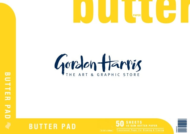Gordon Harris Butter Paper Pad 40gsm 50 Sheets A2
